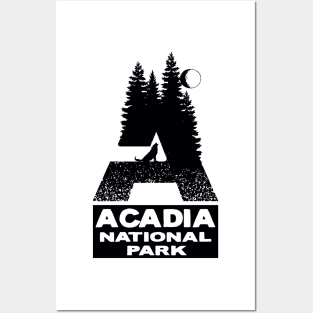 Acadia National Park Maine Wolf Moon Posters and Art